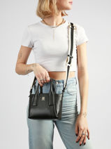 Handtas Th Essential Tommy hilfiger Zwart th essential AW18371-vue-porte